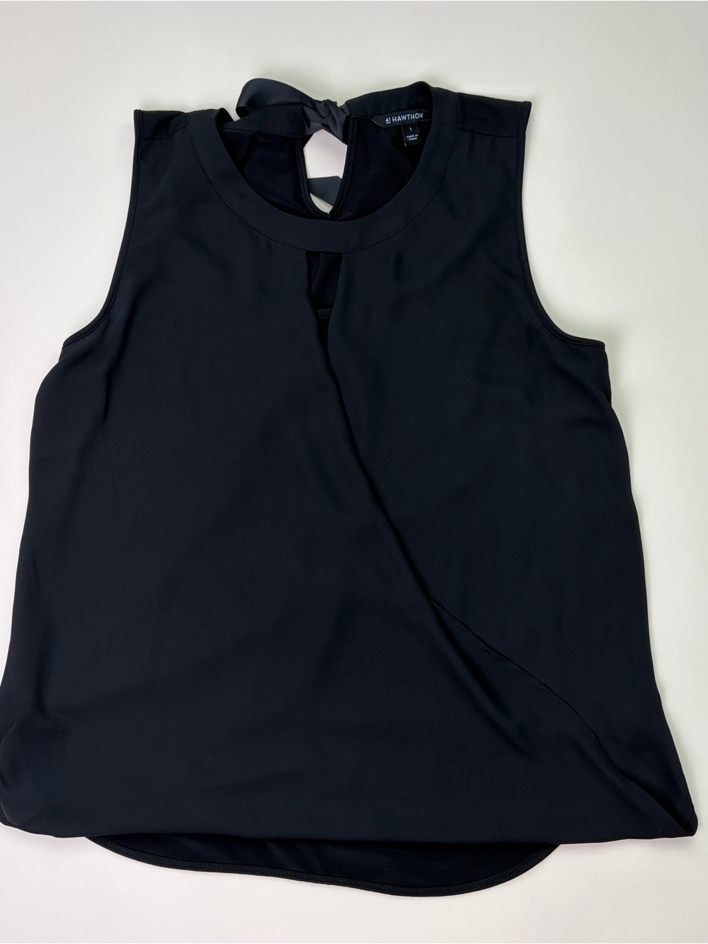 41 Hawthorn Black Sleeveless Tie-Back Blouse